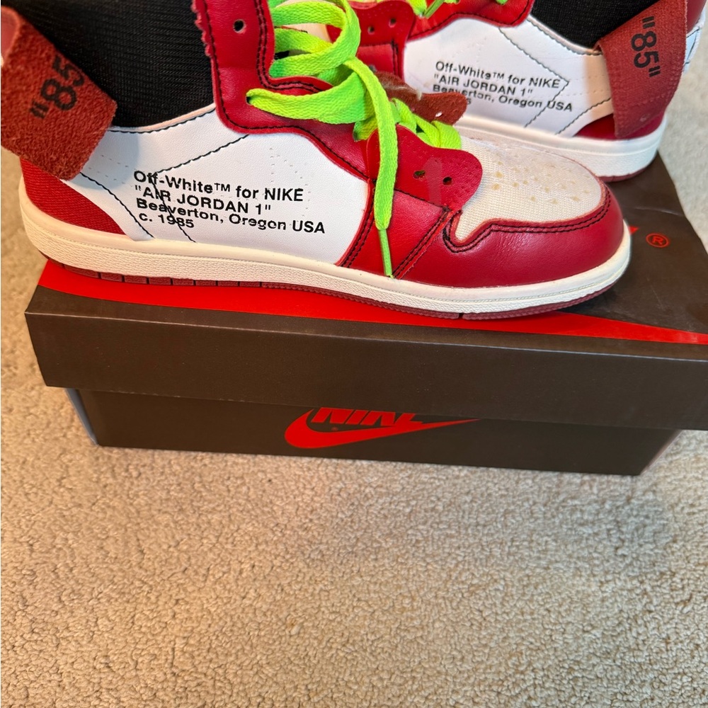 Jordan Air 1 x Off-White White and Red Reps